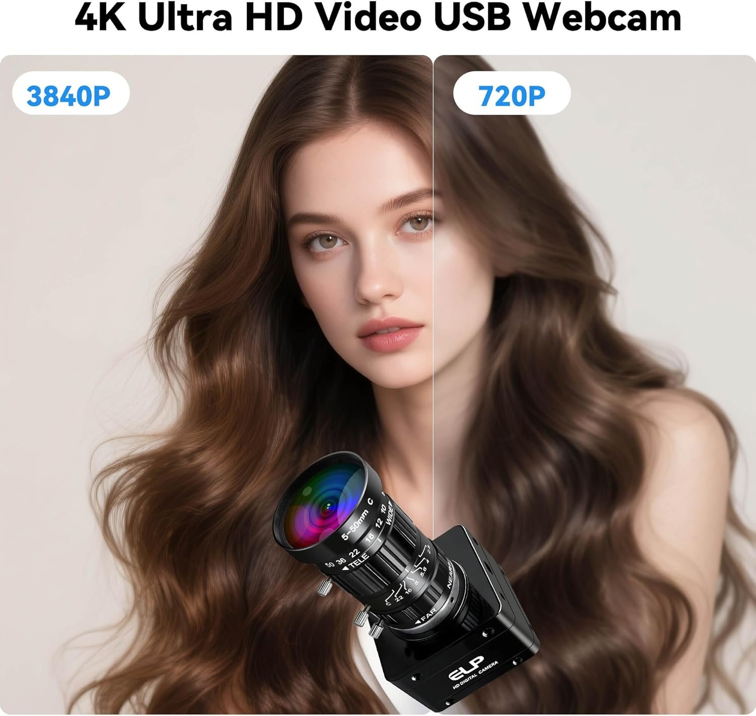 Cámara Industrial 4K UHD 20MP con Lente Varifocal 10X 📷 - Imagen 2