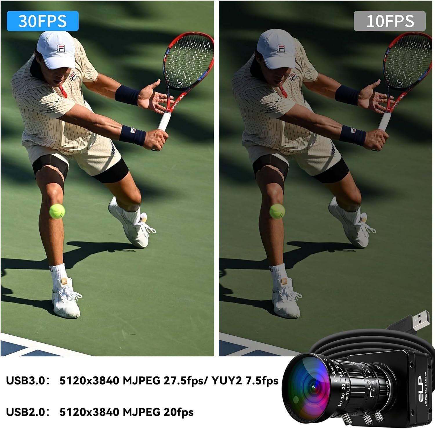 Cámara Industrial 4K UHD 20MP con Lente Varifocal 10X 📷 - Imagen 4