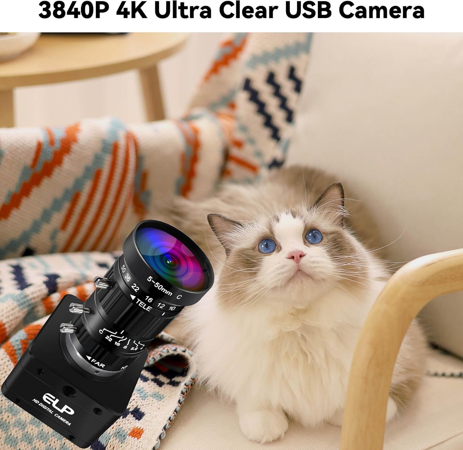 Cámara Industrial 4K UHD 20MP con Lente Varifocal 10X 📷 - Imagen 8