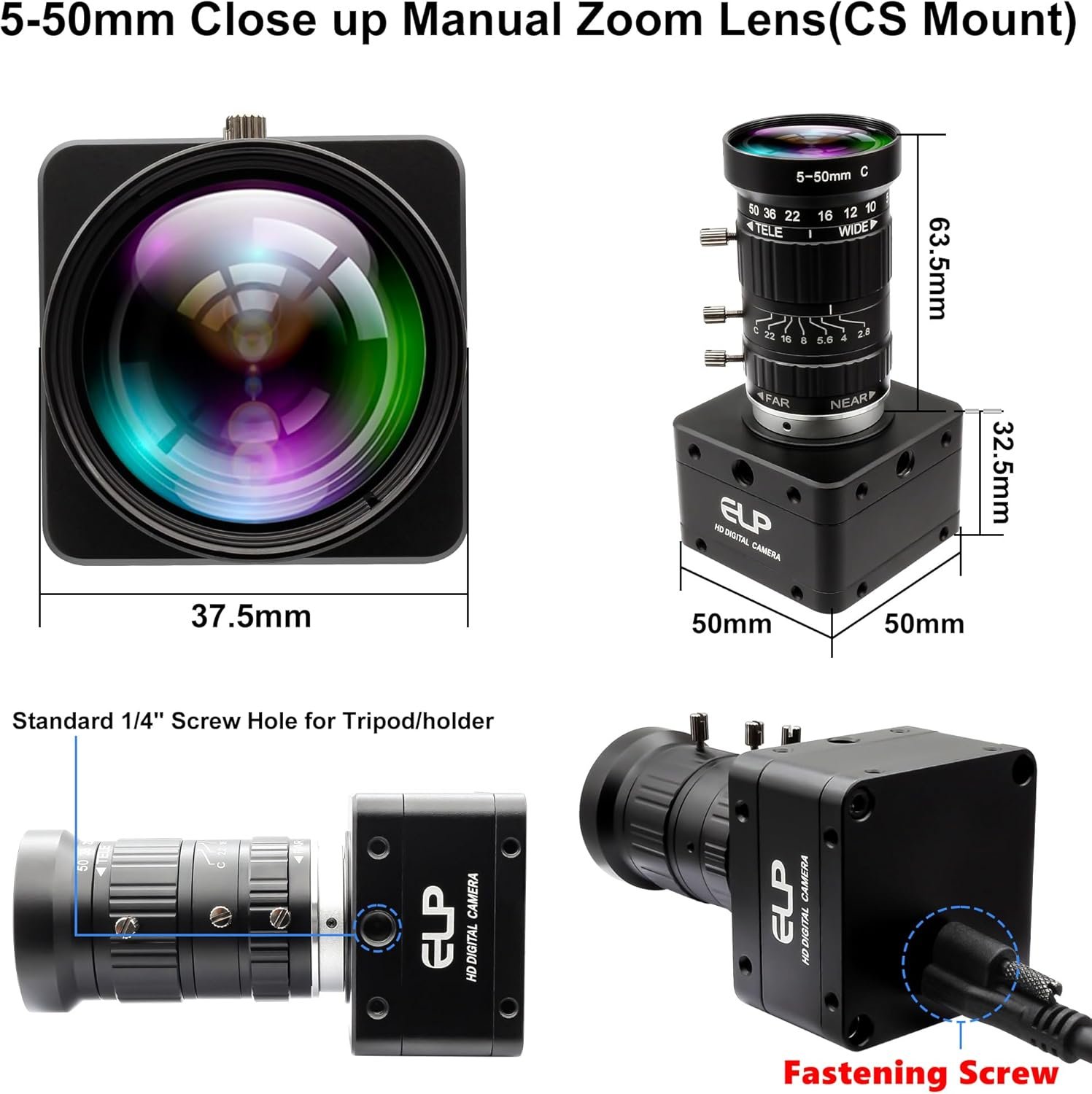 Cámara USB 12MP 4K con Zoom Manual 10X 📷 - Imagen 5