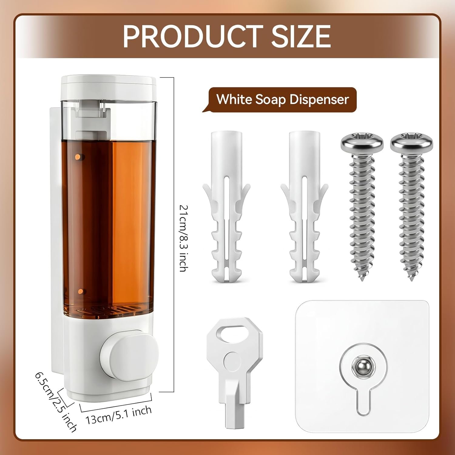 Dispensador de Jabón de Pared 300ml Blanco - Imagen 3