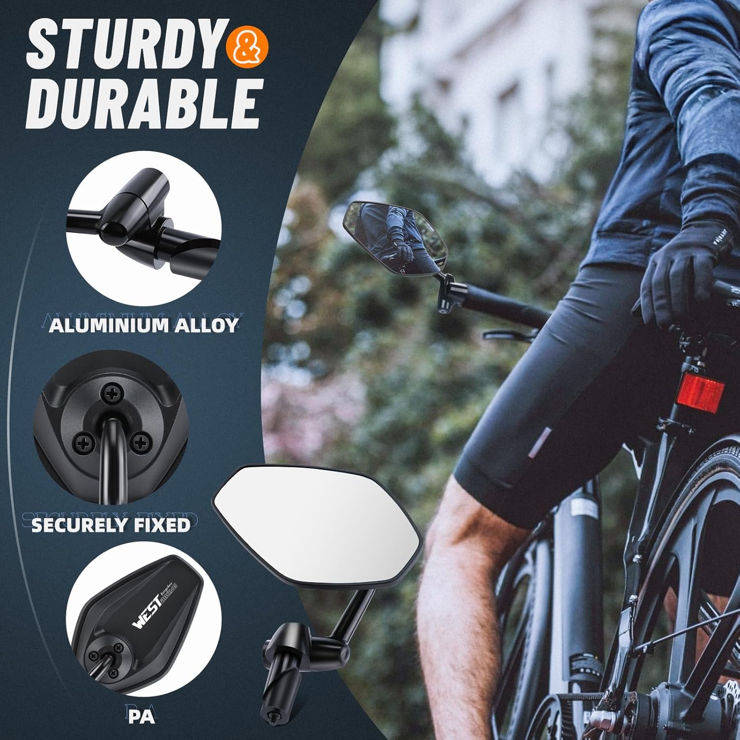 Espejo Retrovisor para Bicicleta 360° Ajustable - Imagen 2