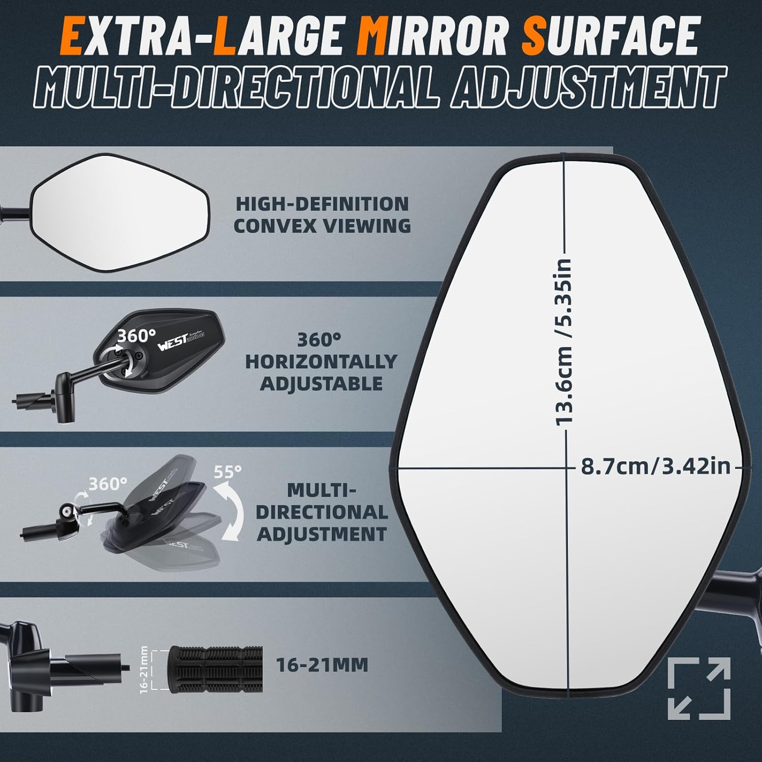 Espejo Retrovisor para Bicicleta 360° Ajustable - Imagen 3