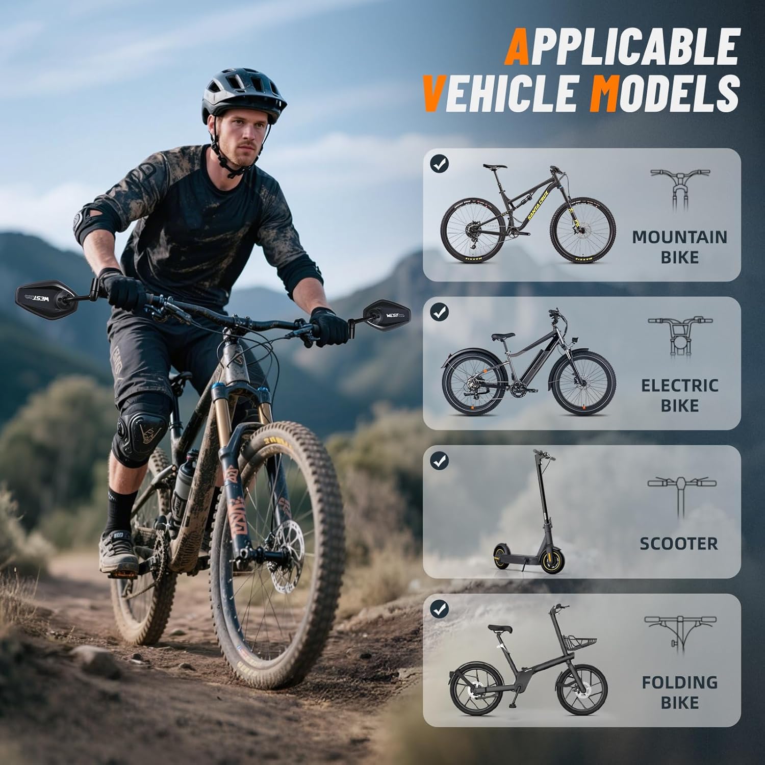 Espejo Retrovisor para Bicicleta 360° Ajustable - Imagen 8