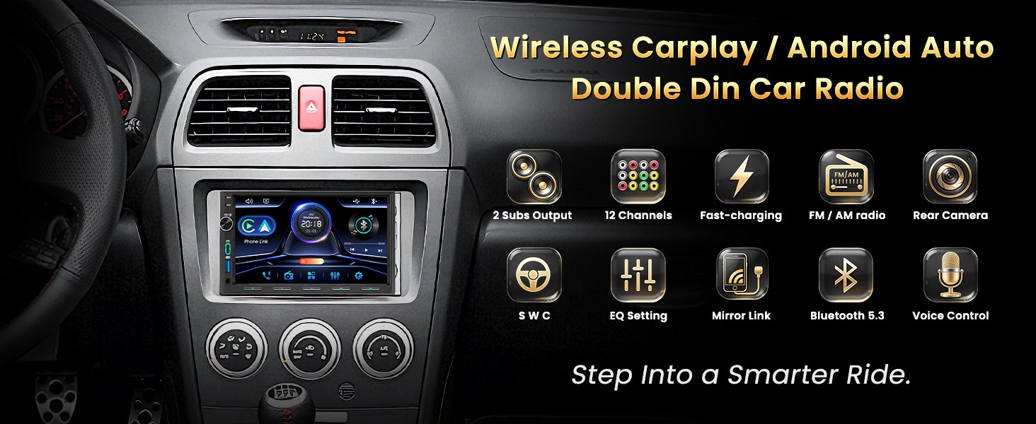 Estéreo de Auto Doble DIN con Carplay y Android Auto 🚗 - Imagen 10
