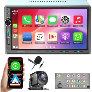 Estéreo de Auto Doble DIN con Carplay y Android Auto 🚗