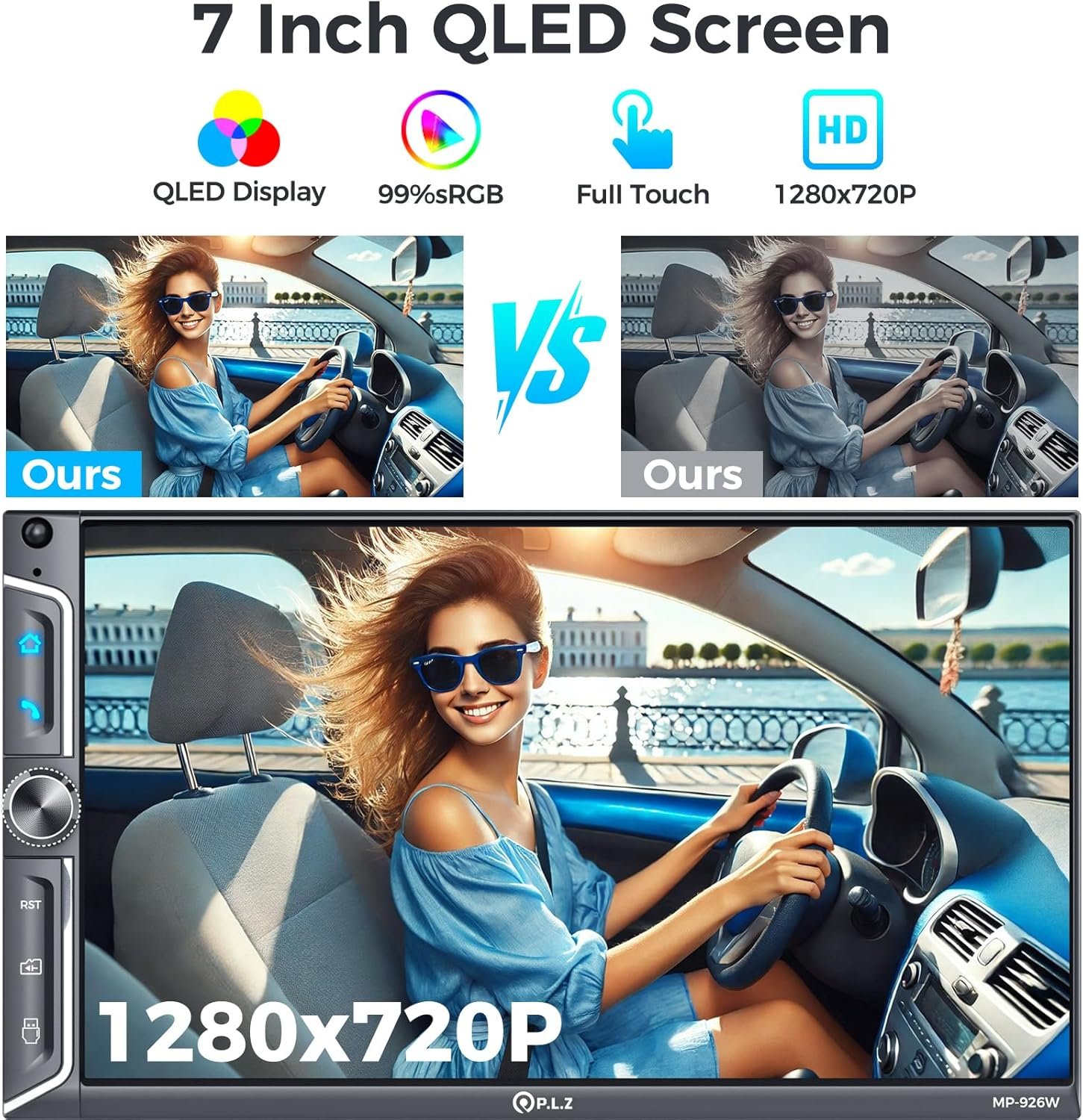 Estéreo QLED para Auto de 6.95 pulgadas con CarPlay y Android Auto 🚗 - Imagen 4