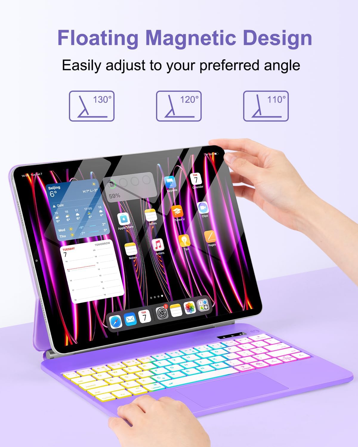 Funda con Teclado para iPad Air 13 pulgadas 🌈 - Imagen 6