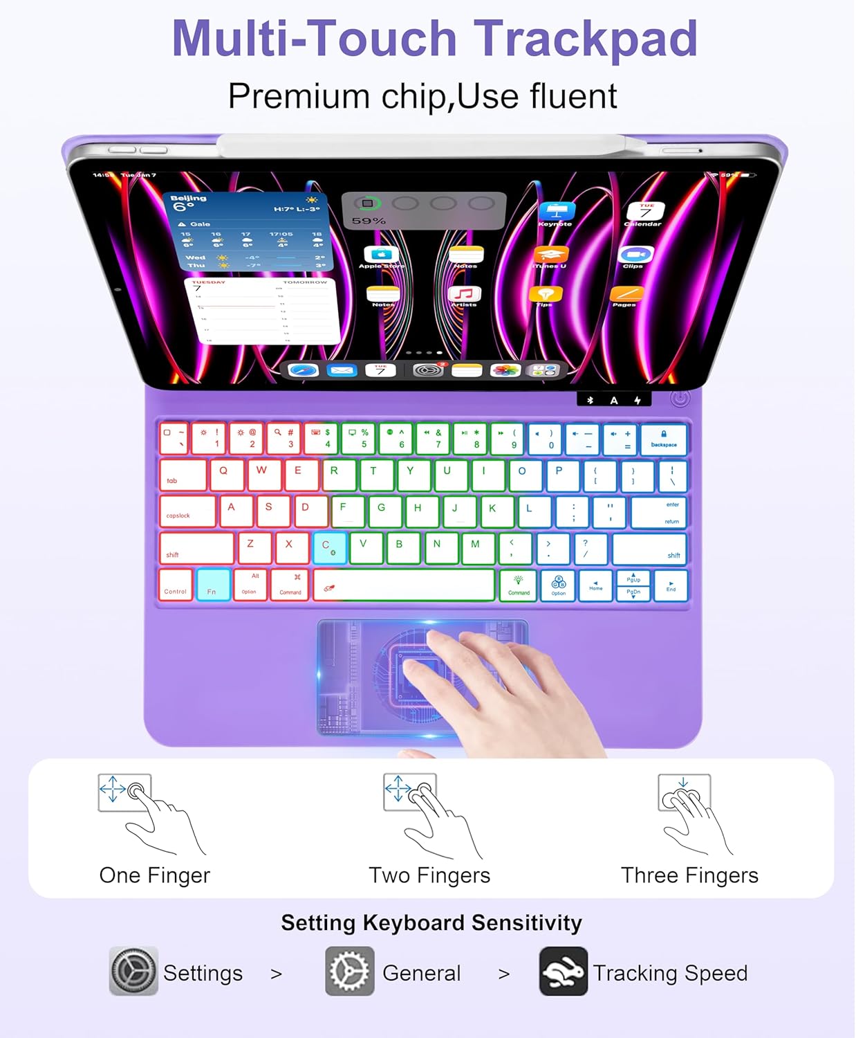 Funda con Teclado para iPad Air 13 pulgadas 🌈 - Imagen 7