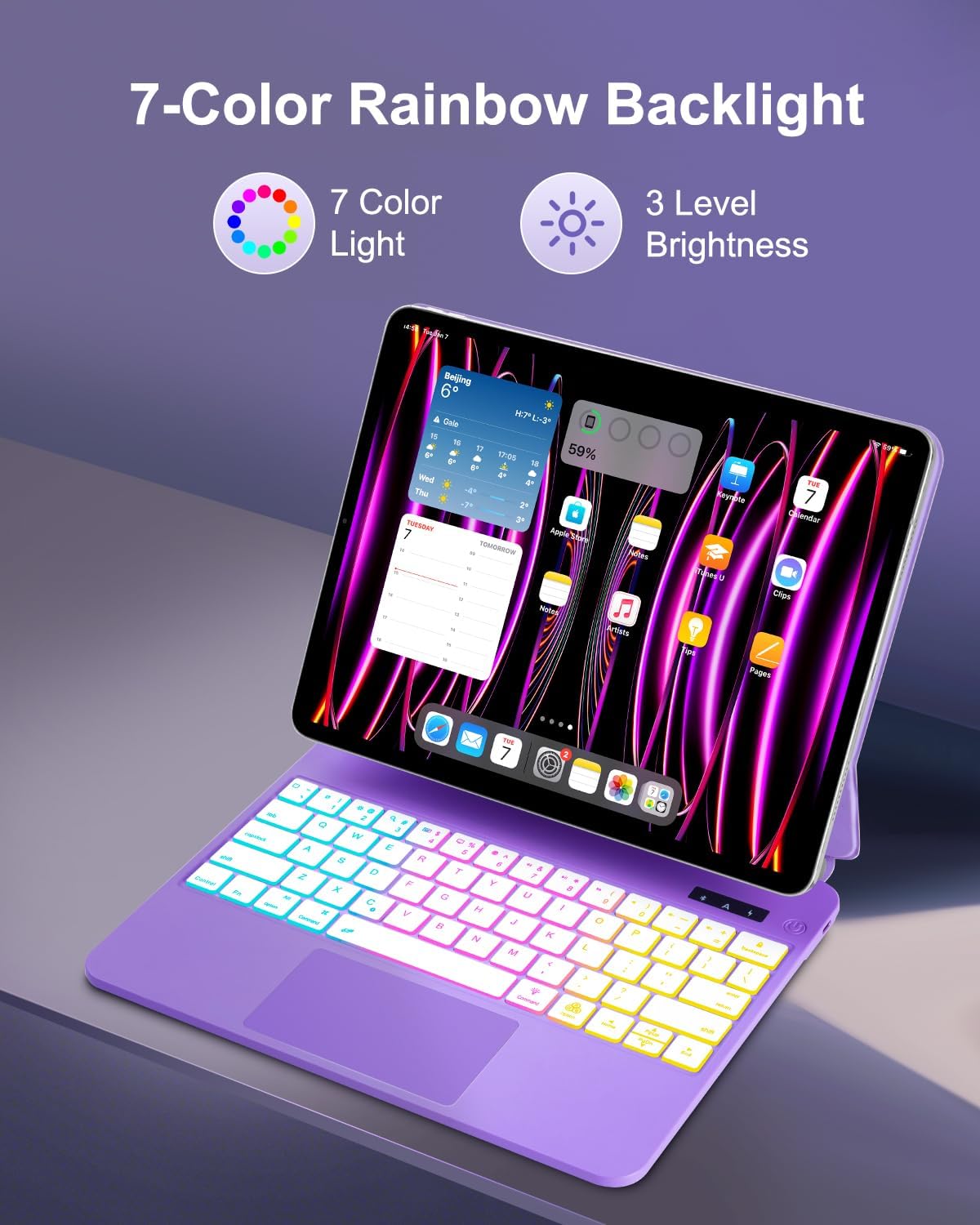 Funda con Teclado para iPad Air 13 pulgadas 🌈 - Imagen 9