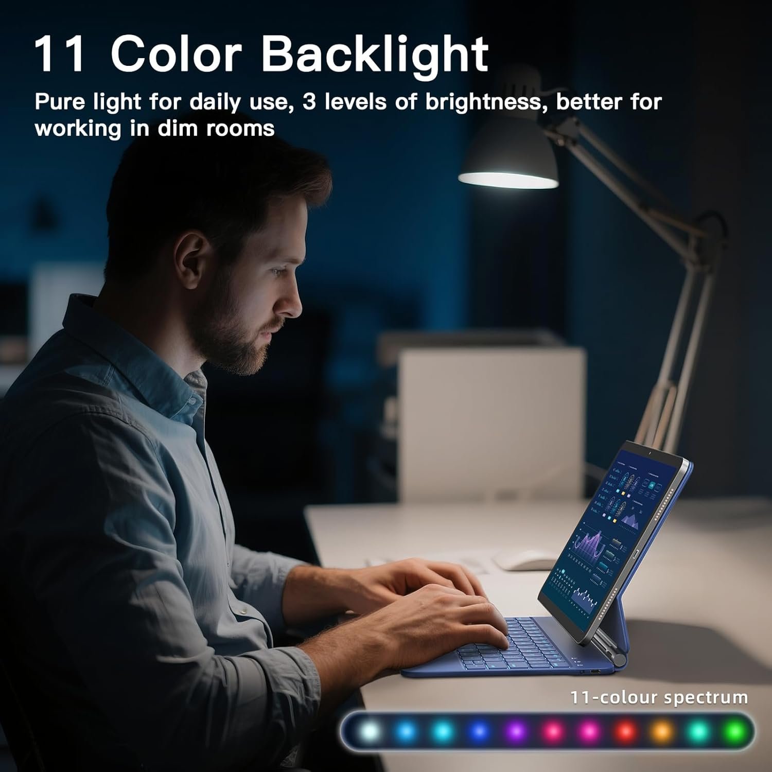 Funda para iPad Air 11 con Teclado y Retroiluminación 🌟 - Imagen 5