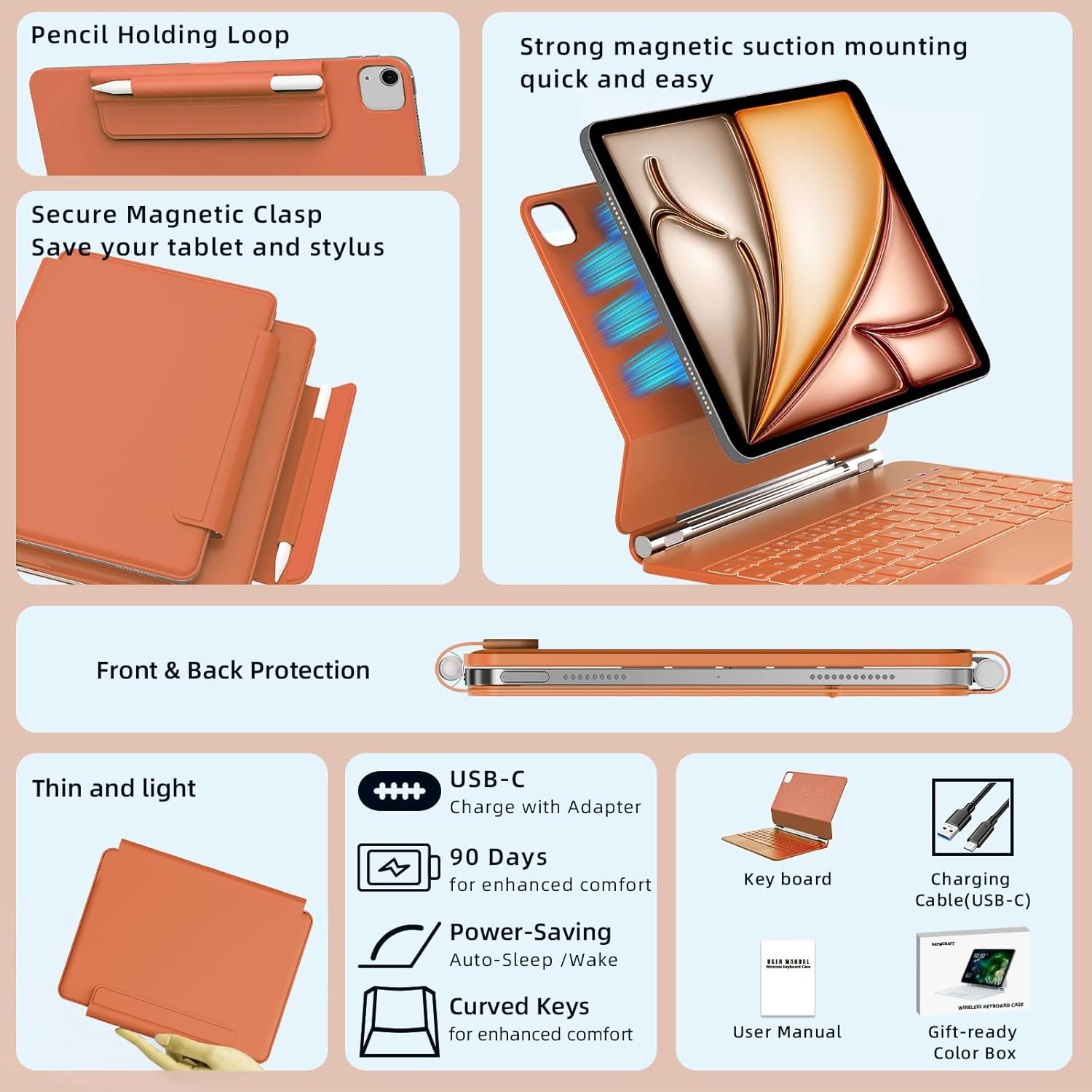 Funda con Teclado para iPad Air 11 Pulgadas 🚀 - Imagen 3
