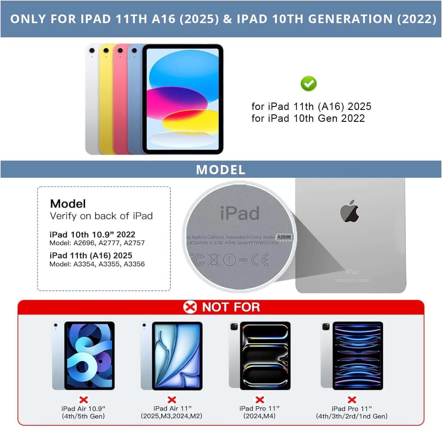 Funda con Teclado para iPad iPad de 10.ª generación iPad A16 de 11 pulgadas - Imagen 2