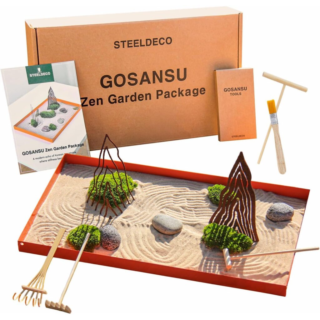 Jardín Zen Coreano de Acero Corten 1.6T para Meditación