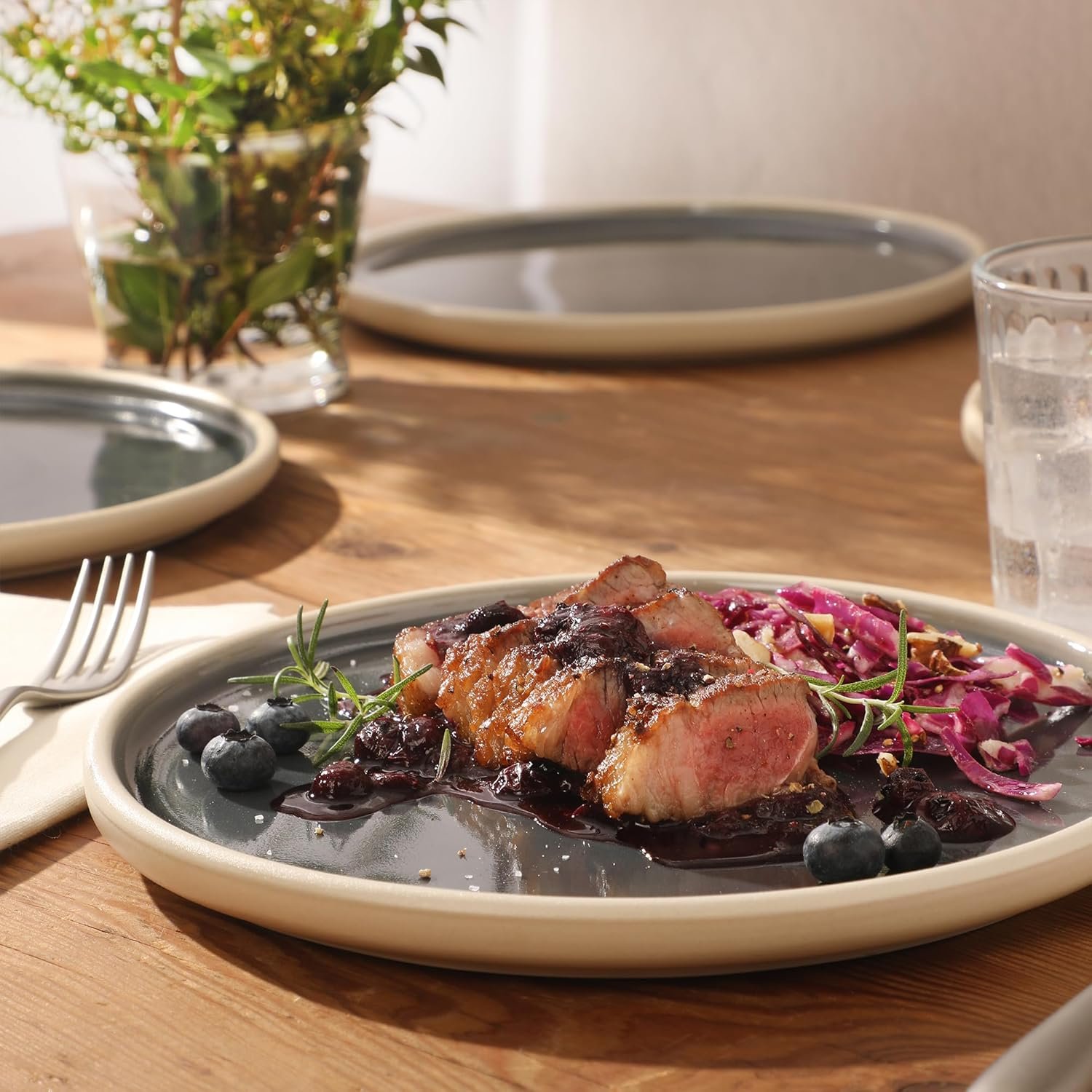 Juego de Platos de Cena de 10.2 pulgadas - Azul 🌟 - Imagen 5