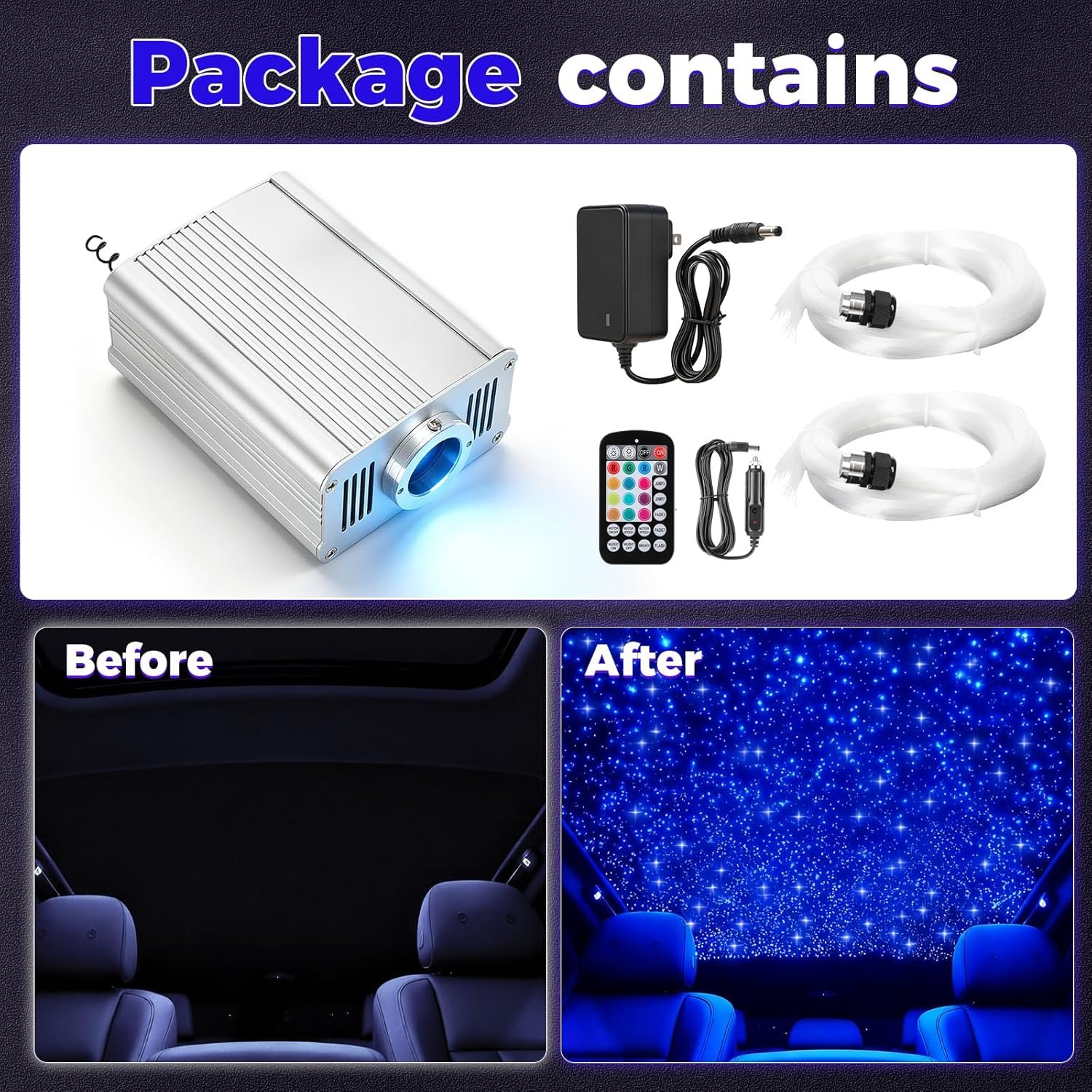 Kit de Luces de Techo Starlight 500PCS - Imagen 5