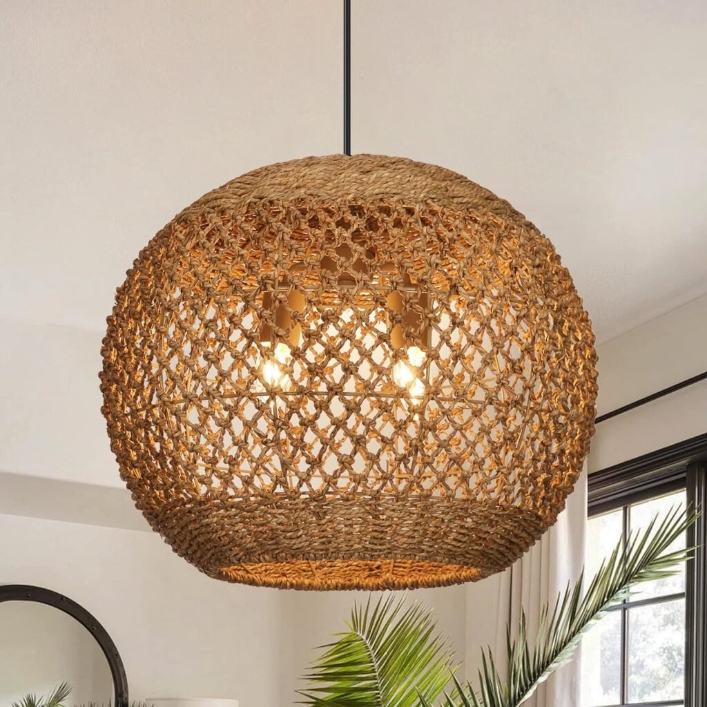 Lámpara Colgante de Rattan Boho con Envío Gratis 🌿