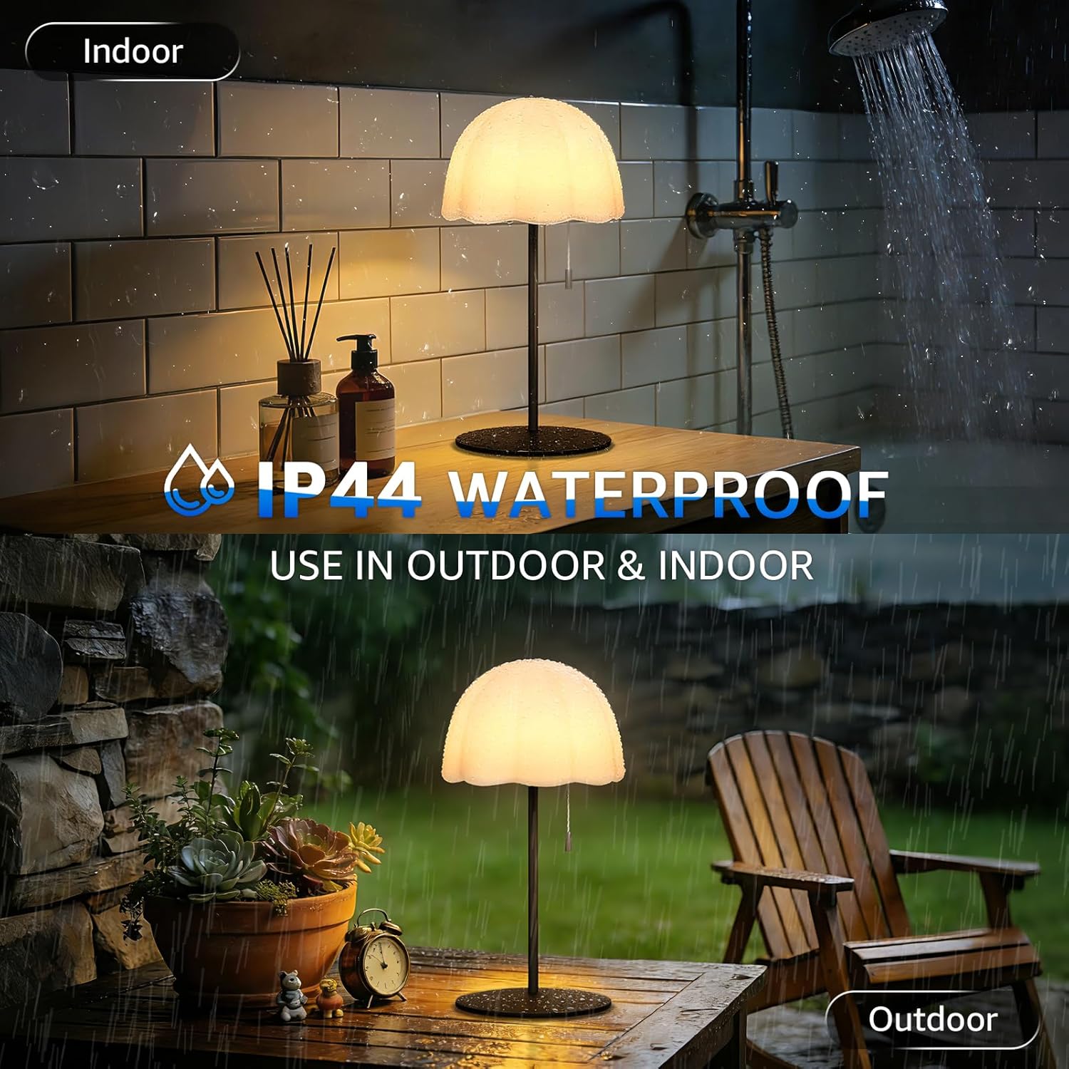 Lámpara de Ducha Impermeable IP44, Recargable y Portátil - Imagen 2