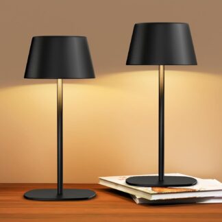 Lámpara de Mesa Recargable FUYO 2 Pack - Negro Mate