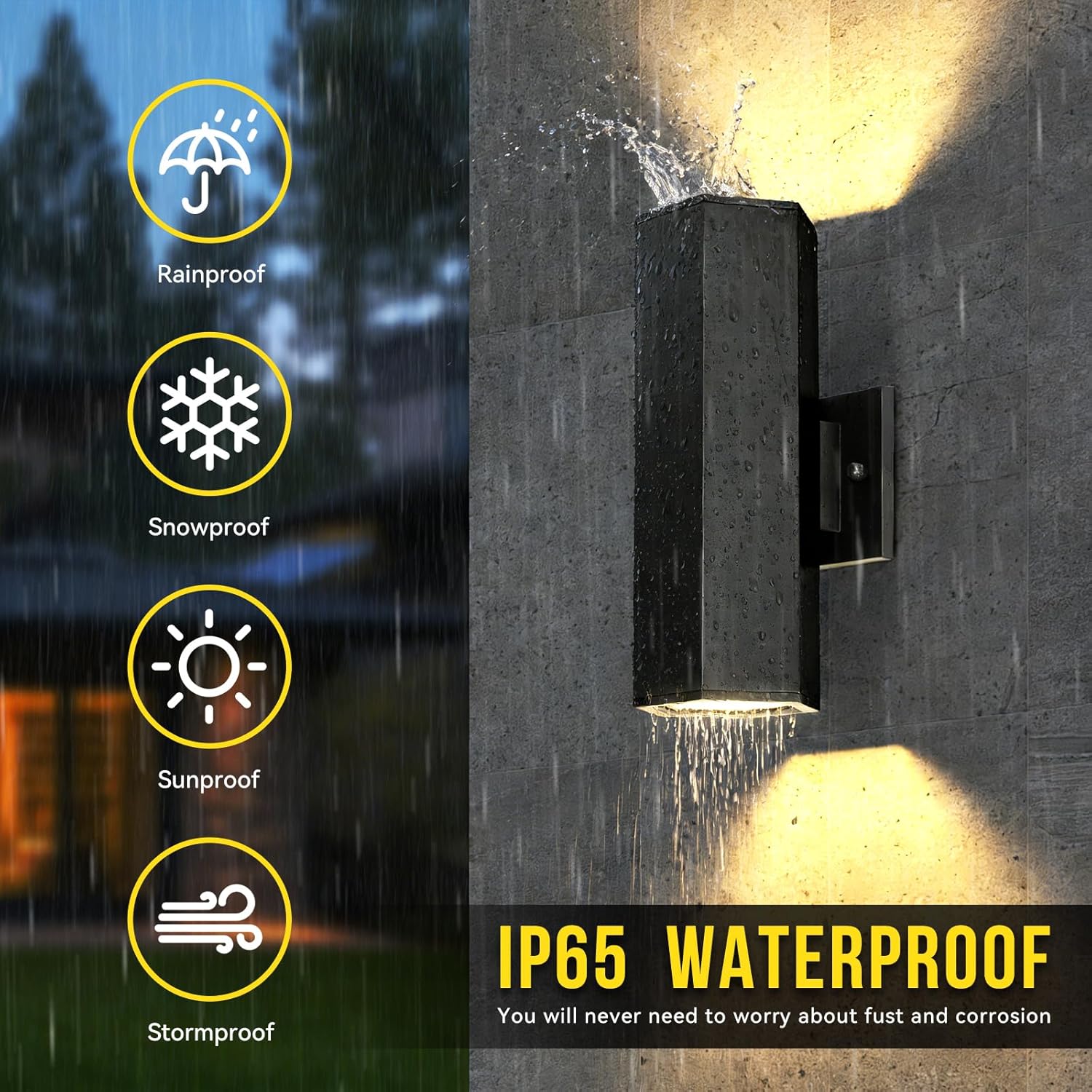 Lámparas de Pared para Exteriores IP65 Impermeables - Imagen 2