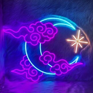 Letrero de Neón LED Moon Cloud Star 🌙✨