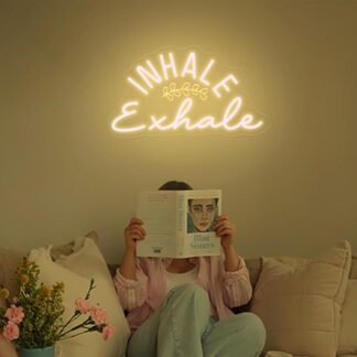 Letrero de Neón Inhale Exhale para Yoga y Meditación 🌟