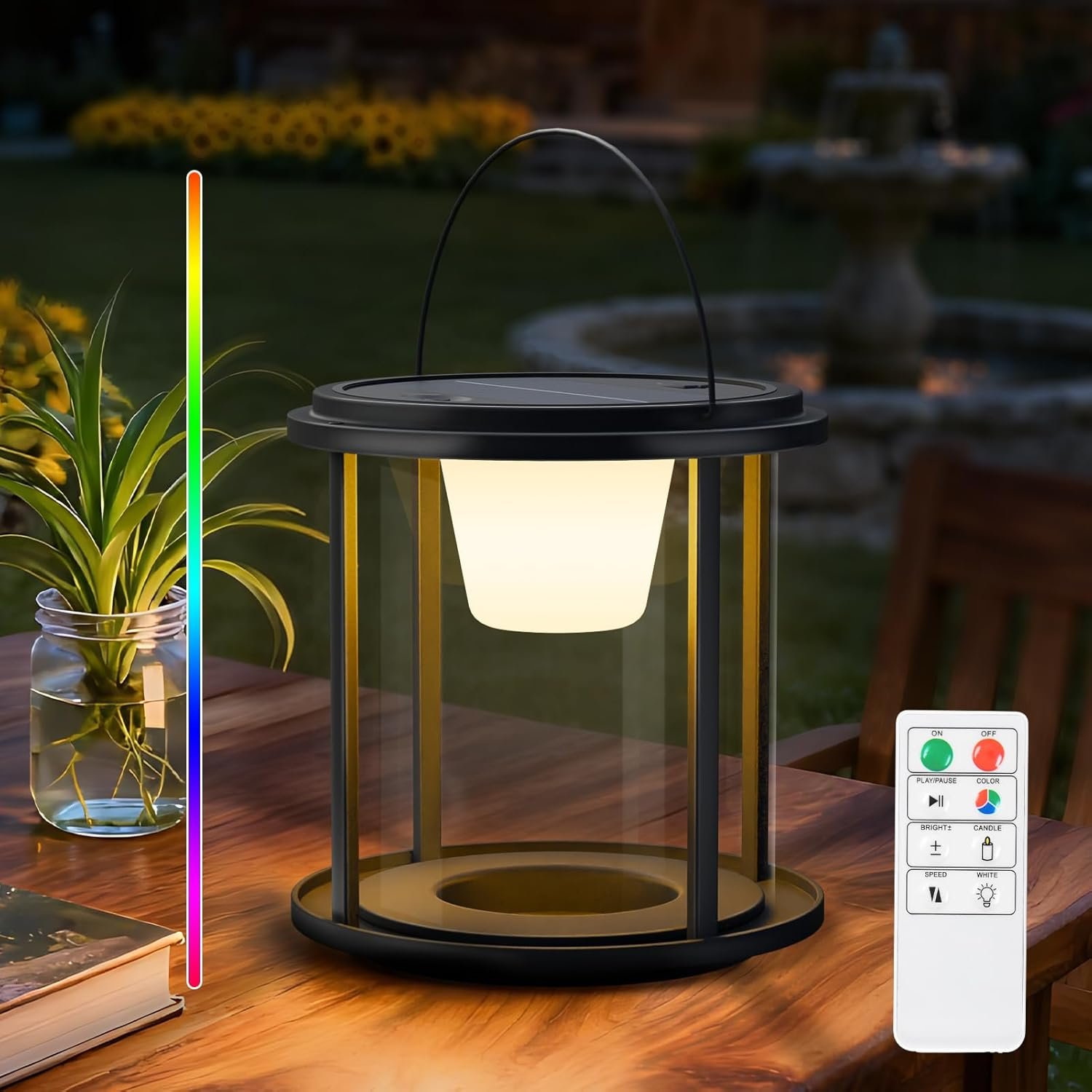 Linterna Solar Recargable para Campamento 🌞