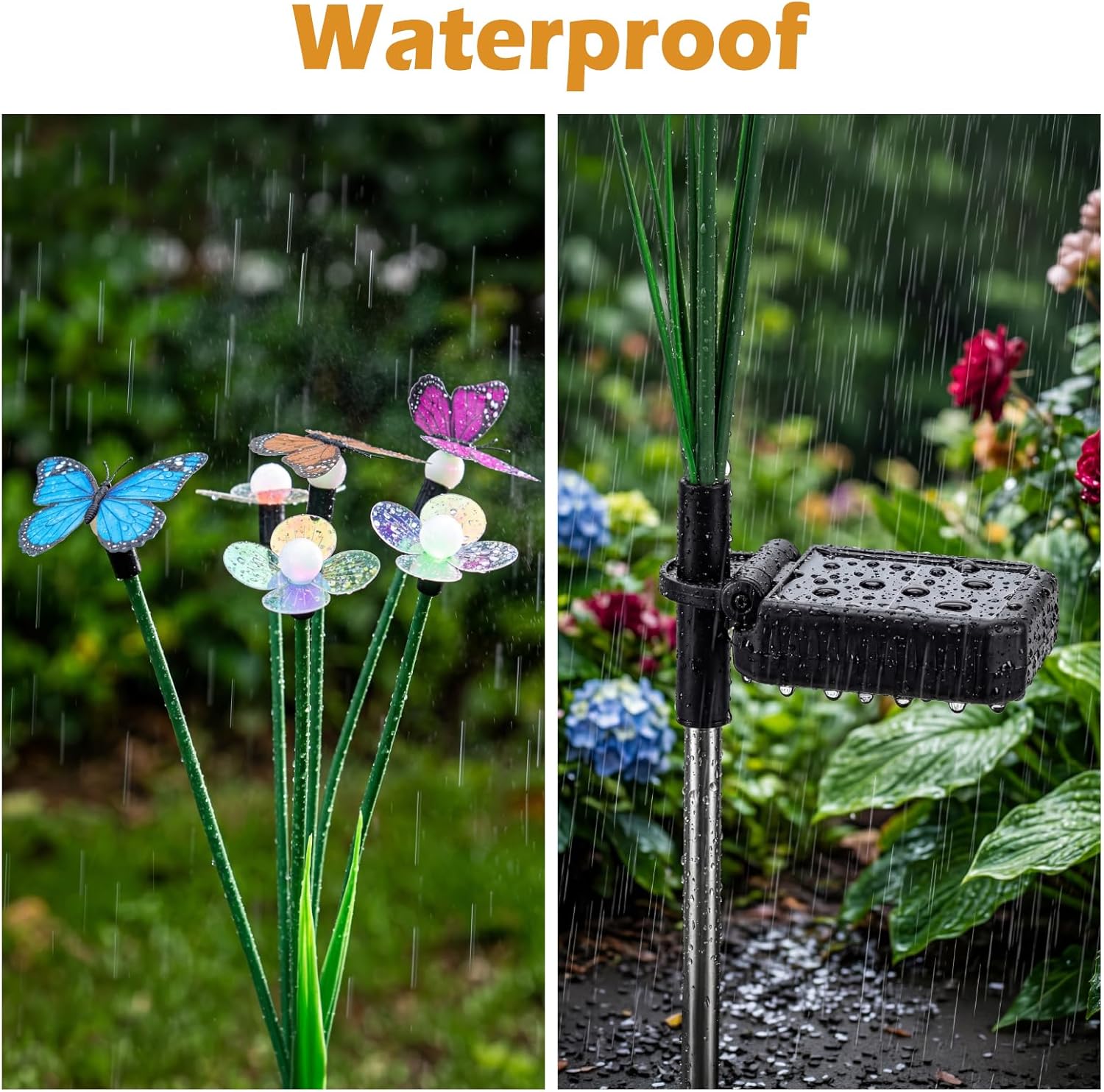 Luces Solares de Jardín con Mariposas y Flores 🌸 - Imagen 4