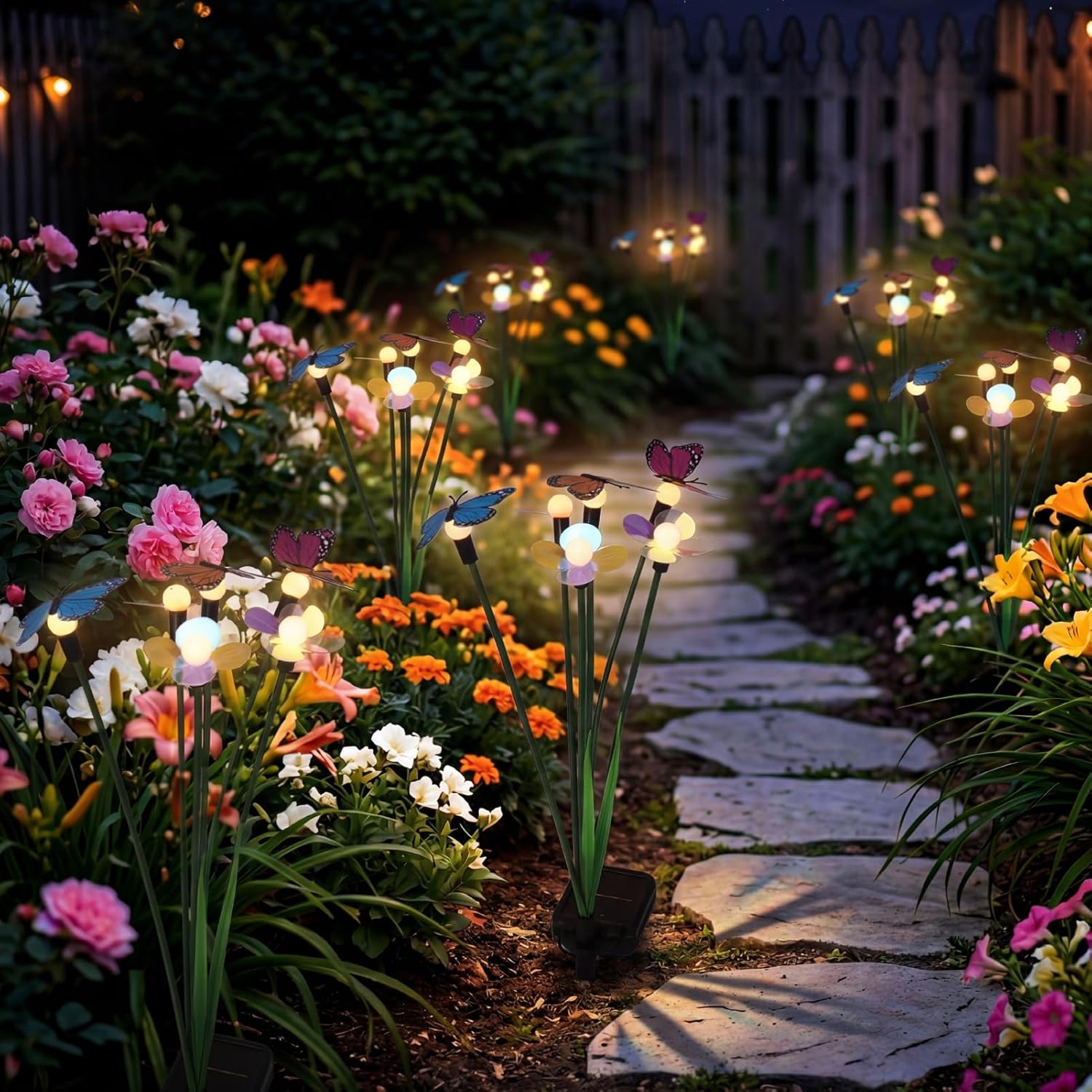 Luces Solares de Jardín con Mariposas y Flores 🌸 - Imagen 6