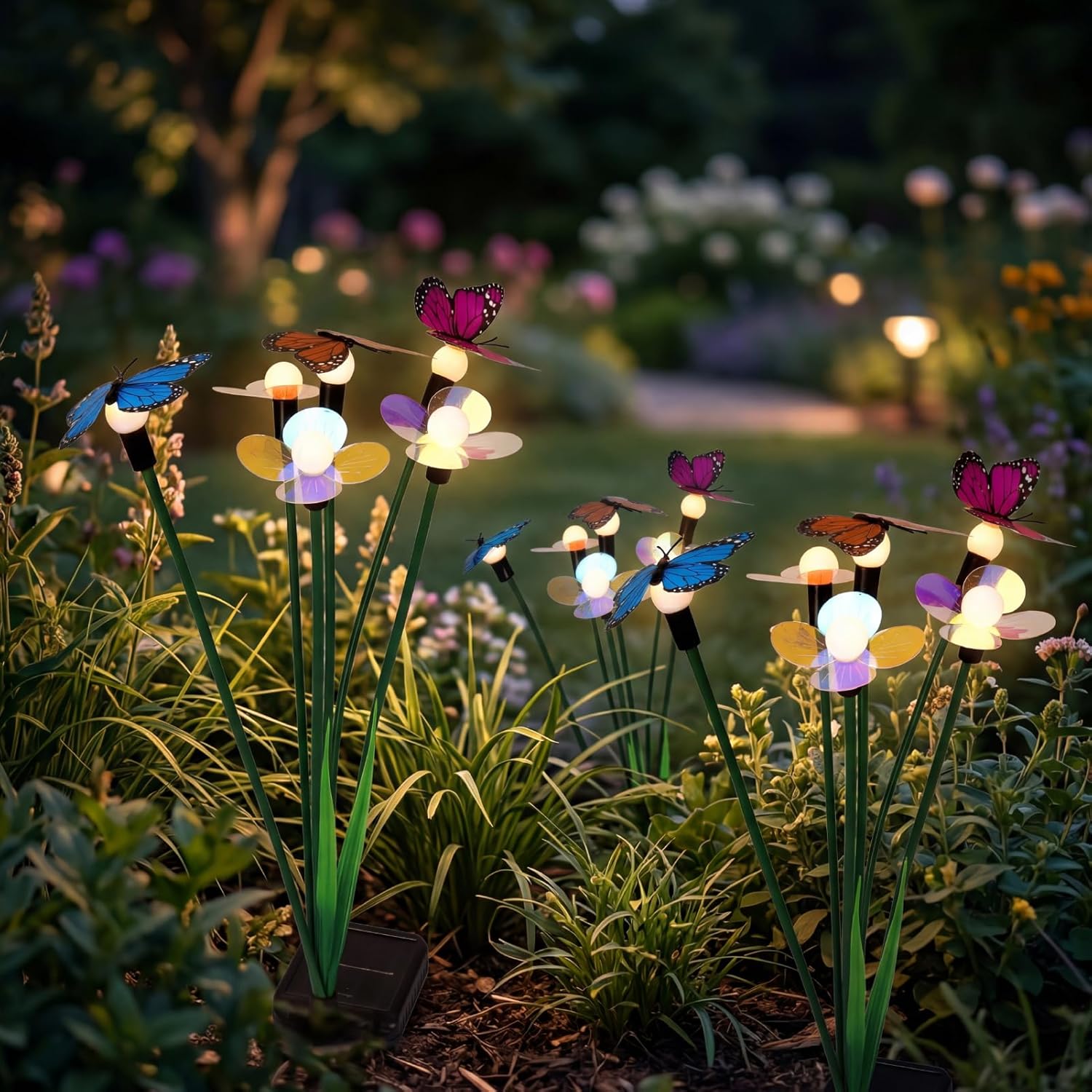Luces Solares de Jardín con Mariposas y Flores 🌸 - Imagen 8