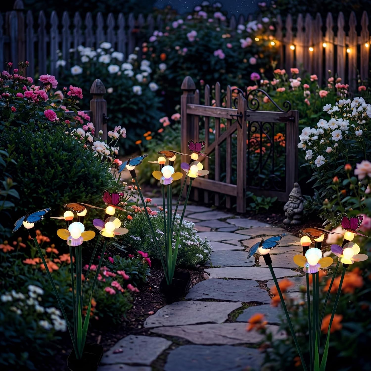 Luces Solares de Jardín con Mariposas y Flores 🌸 - Imagen 9