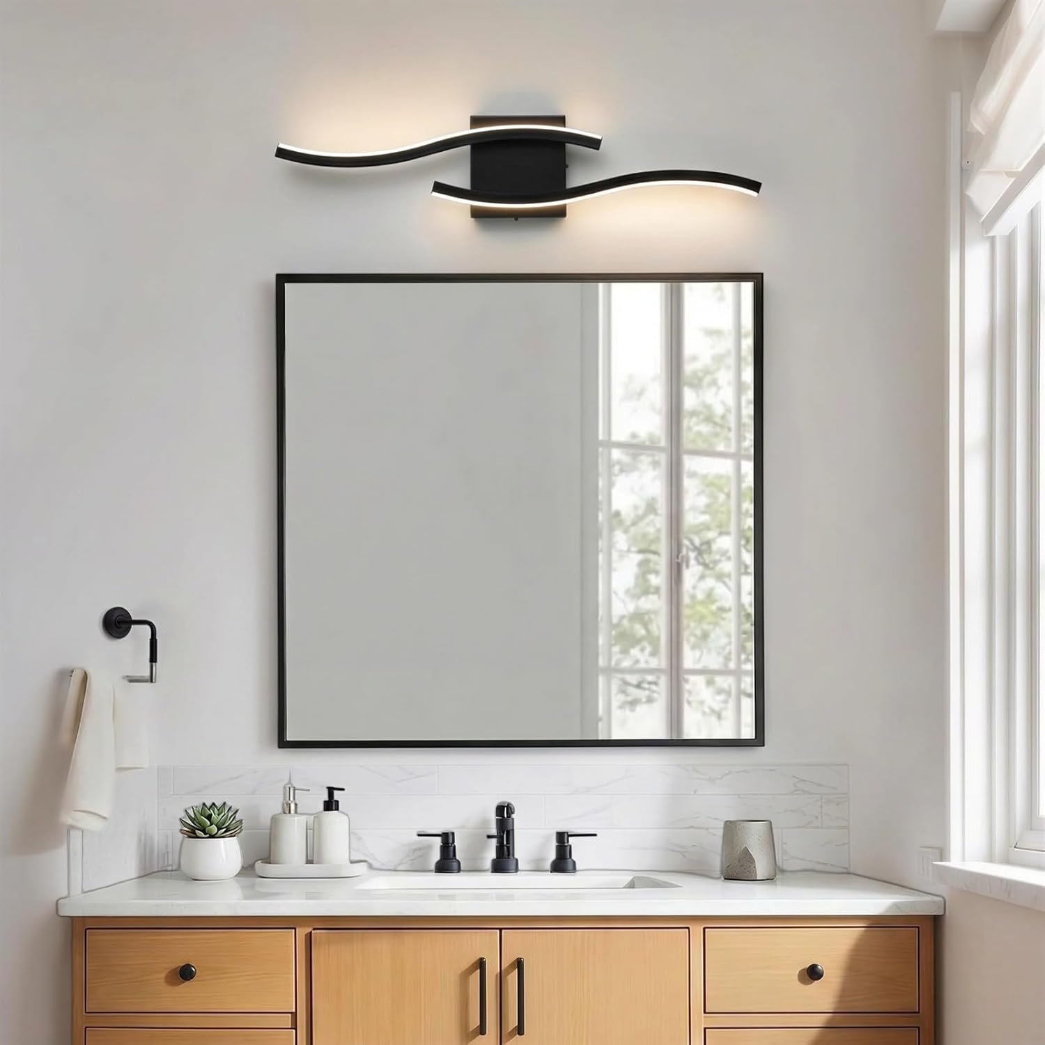 Luz de Tocador LED para Baño 23.6 pulgadas - Negro - Imagen 6