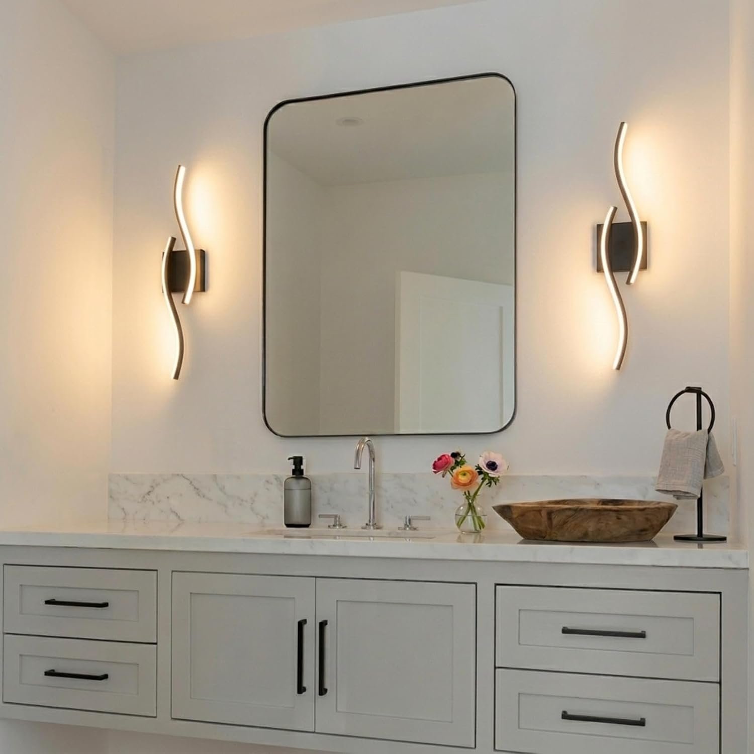 Luz de Tocador LED para Baño 23.6 pulgadas - Negro - Imagen 7