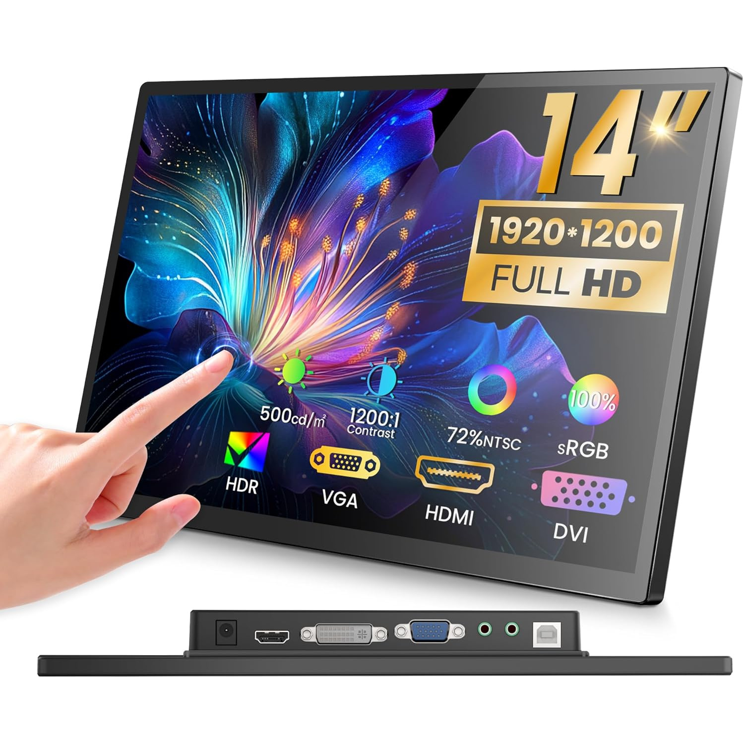 Monitor Portátil Táctil FHD de 14 Pulgadas 🌟