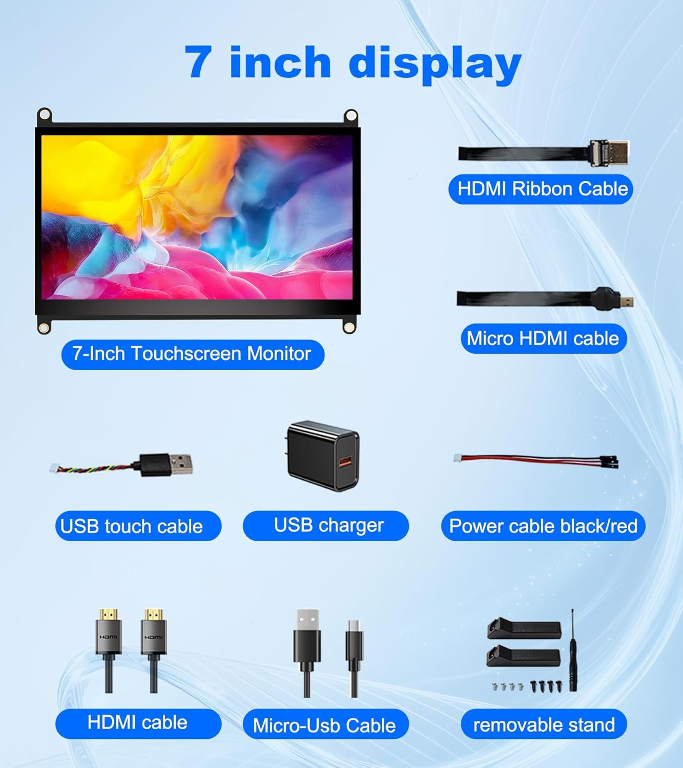 Monitor Táctil de 7 Pulgadas Compatible con Raspberry Pi - Imagen 8