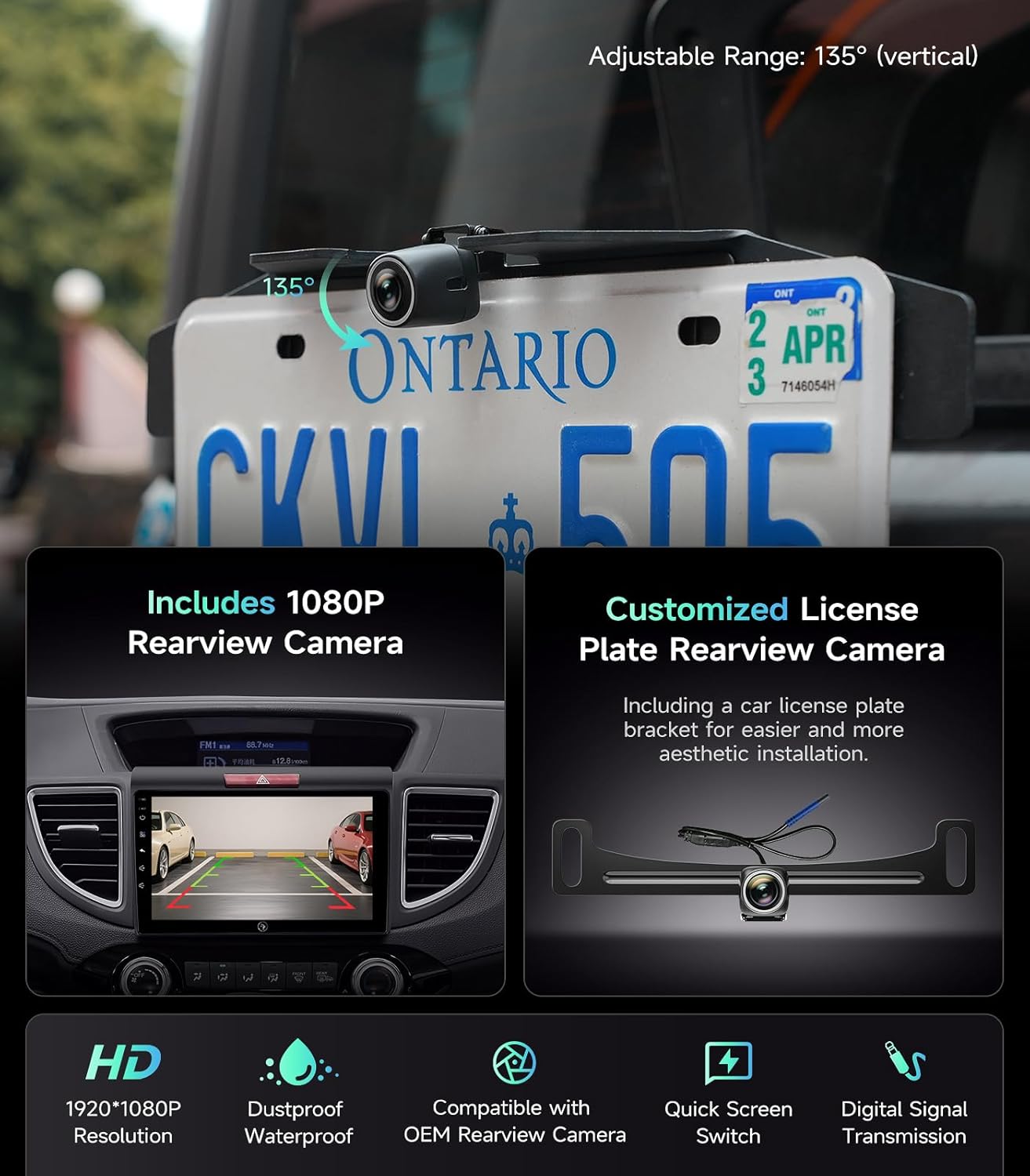 Radio de Coche 9 Pulgadas para Honda CRV 2012-2016 con CarPlay Inalámbrico - Imagen 5