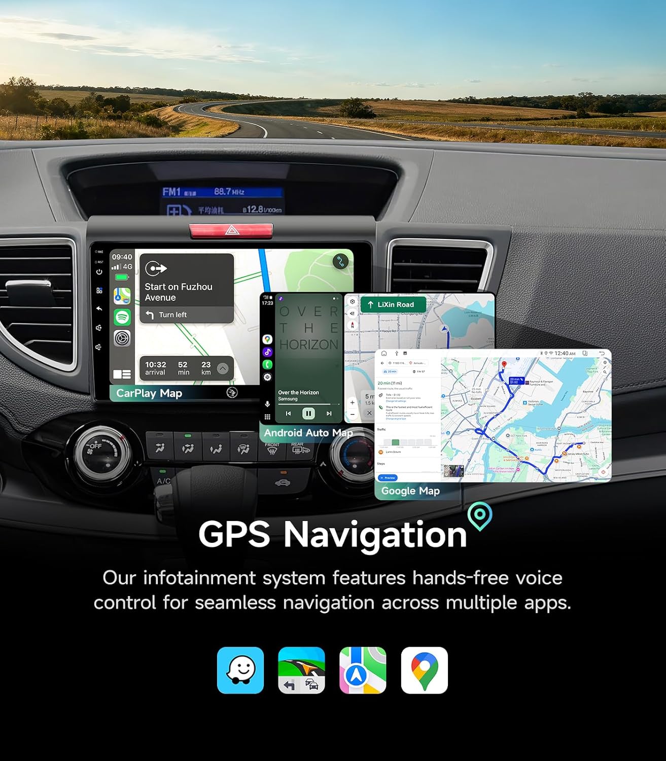 Radio de Coche 9 Pulgadas para Honda CRV 2012-2016 con CarPlay Inalámbrico - Imagen 8