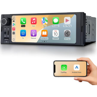 Radio de Coche DIN Único 6.36 pulgadas con CarPlay Inalámbrico