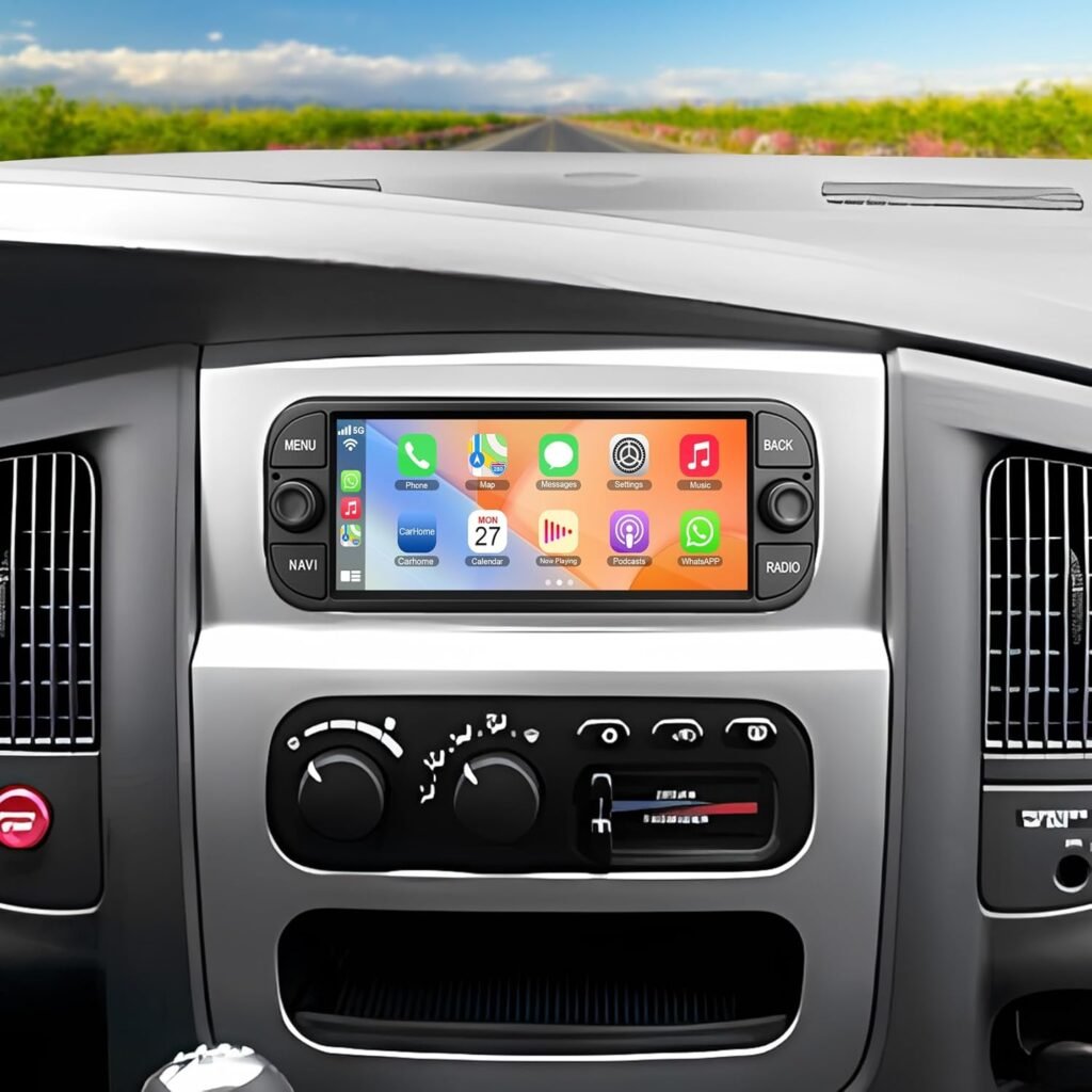 Radio estéreo para Dodge RAM y Jeep con CarPlay y Android Auto