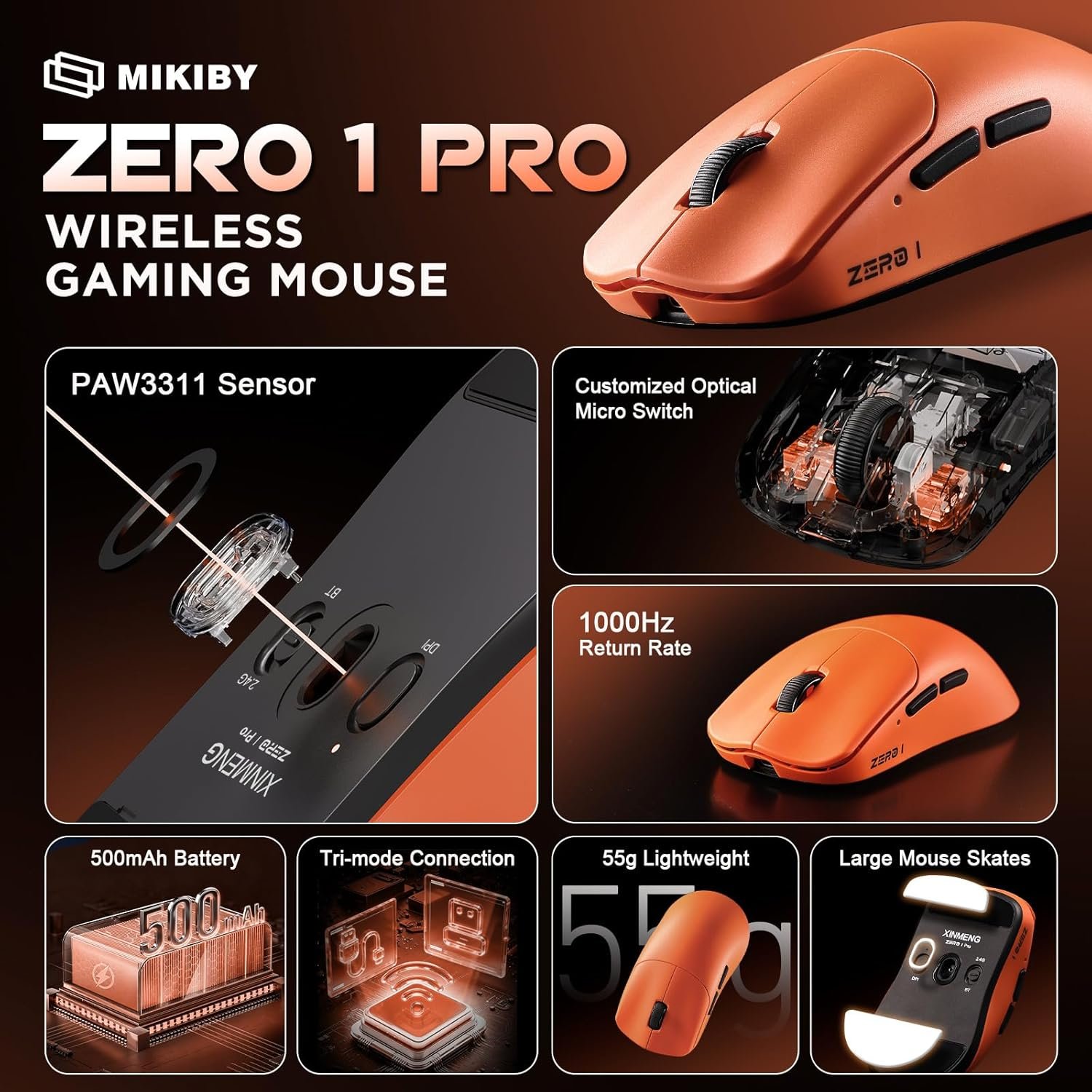 Ratón Inalámbrico para Juegos Zero 1 Pro 🖱️ - Imagen 2