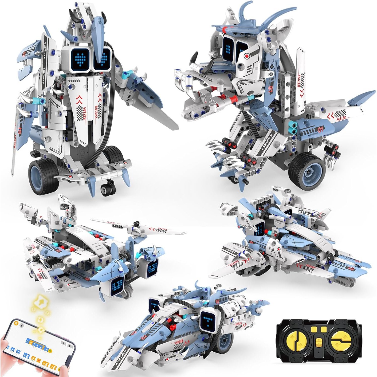 Set de Construcción de Robots STEM 5 en 1 para Niños 🚀