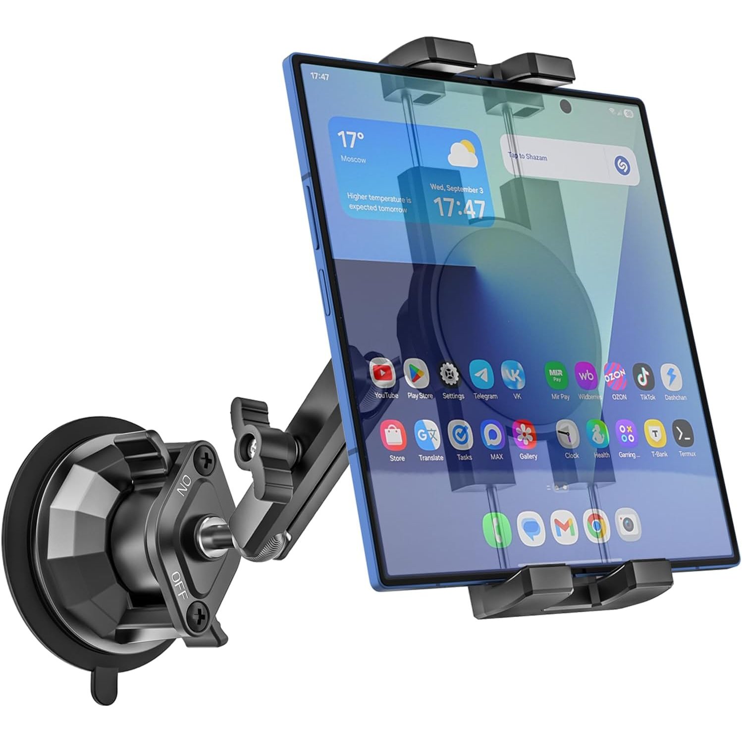 Soporte para Tablet y Teléfono con Ventosa Fuerte y Brazo Ajustable 📱