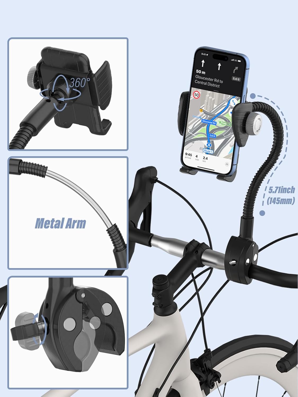 Soporte de Teléfono para Trotadora y Bicicleta 🚴♂️📱 - Imagen 3