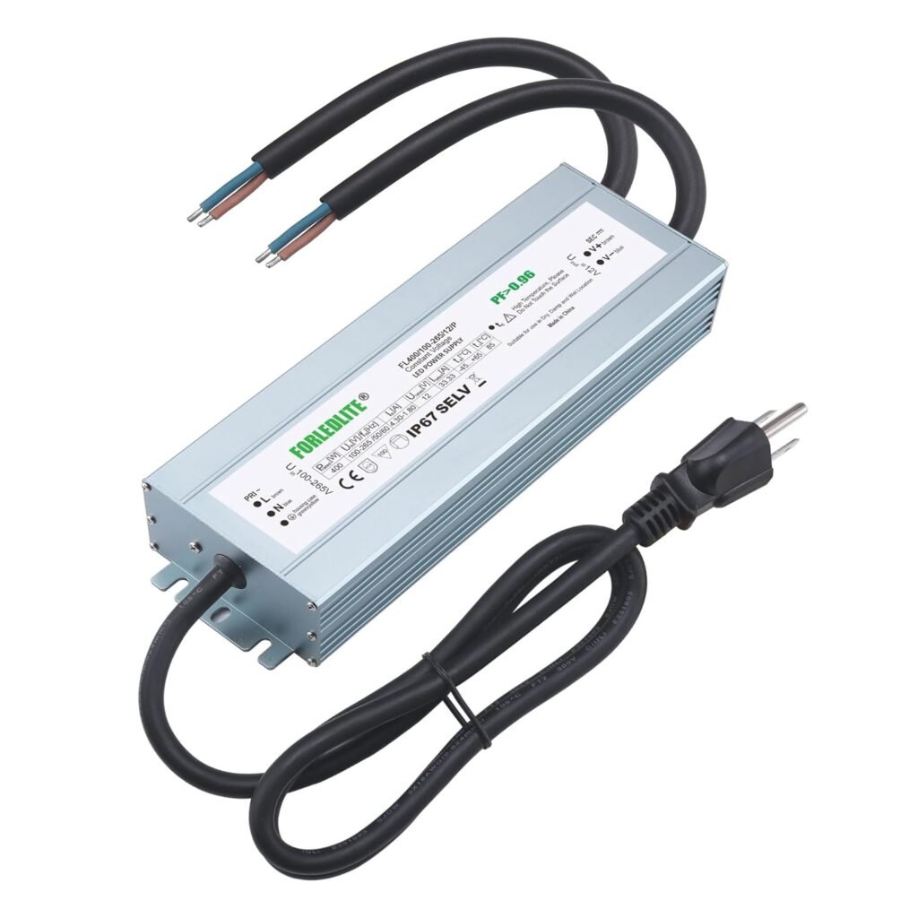 Transformador LED 12V 400W IP67 Resistente al Agua