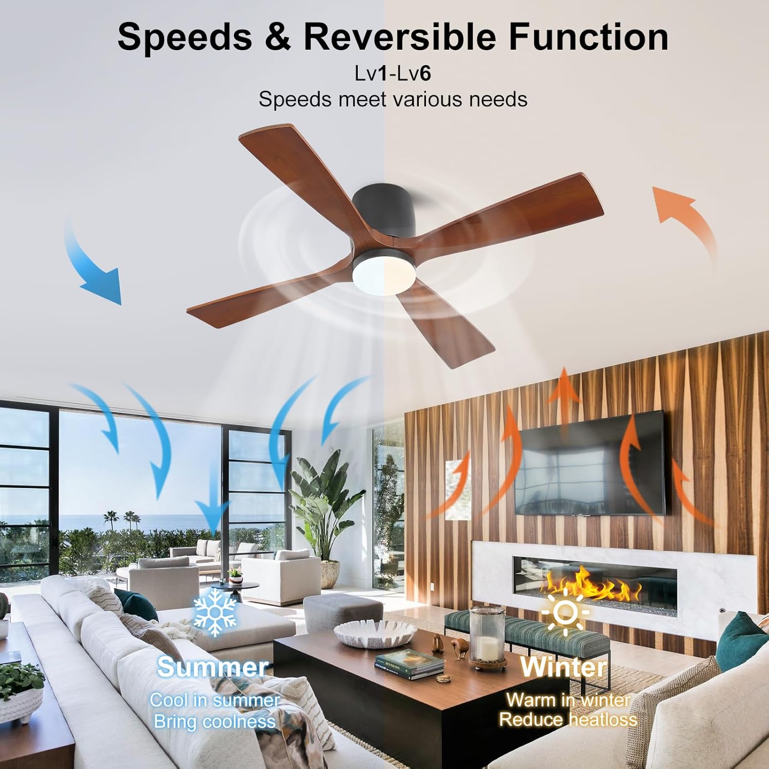 Ventilador de Techo 48 pulgadas con Luz y Control Remoto 🌬️ - Imagen 6