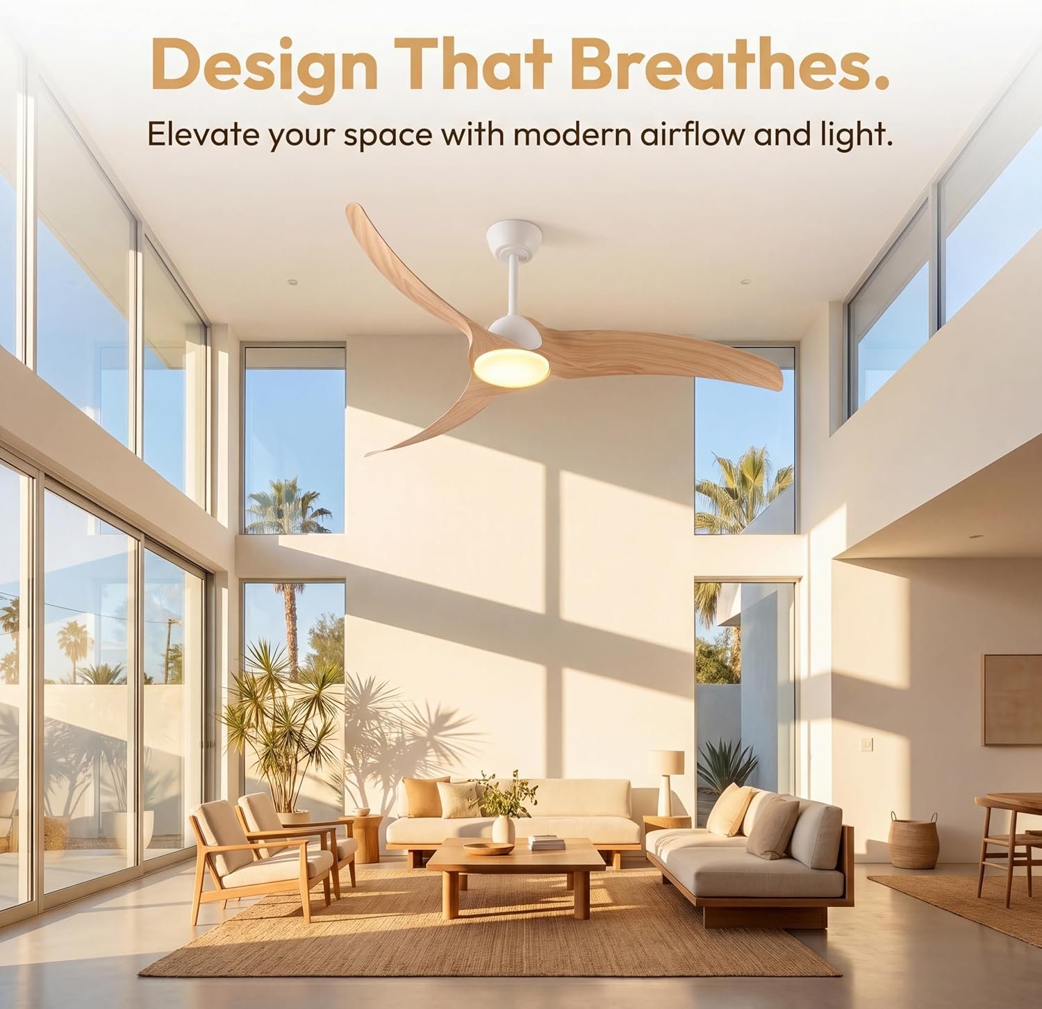 Ventilador de Techo de 52 pulgadas con Luz y Control Remoto 🌬️💡 - Imagen 4