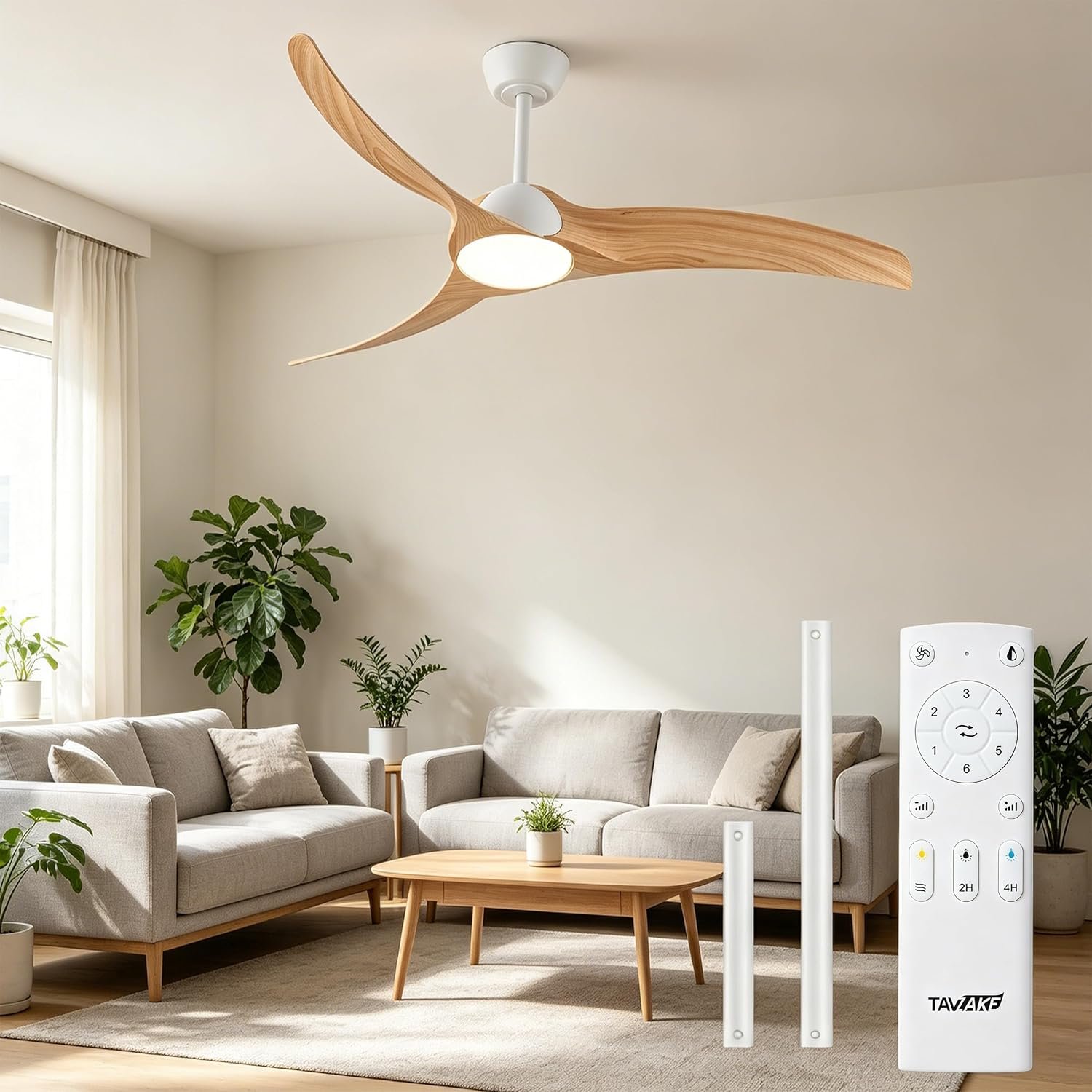 Ventilador de Techo de 52 pulgadas con Luz y Control Remoto 🌬️💡