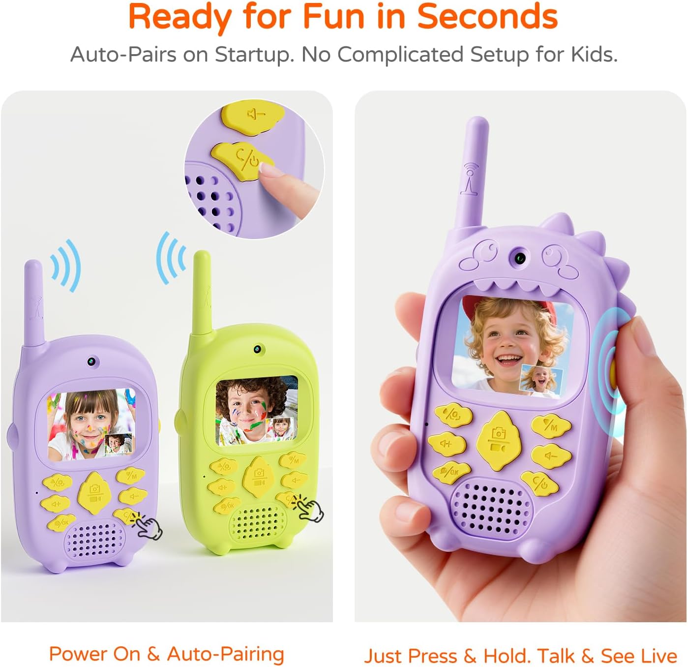 Walkie Talkies para Niños con Cámaras Duales 📷 - Imagen 3
